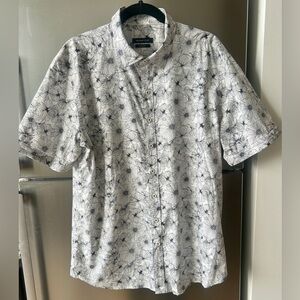 Bugatchi Shaped Fit Floral Button Down Shirt XL  Cotton